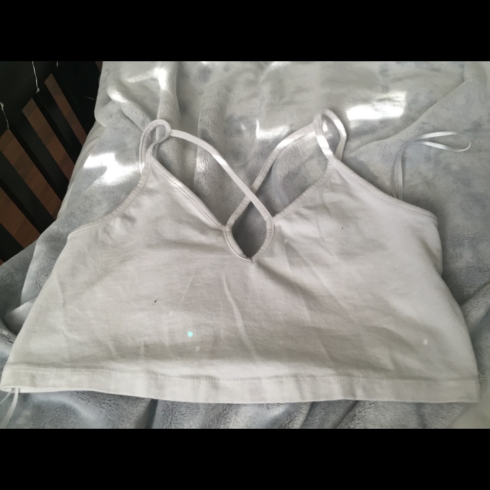 White crop top